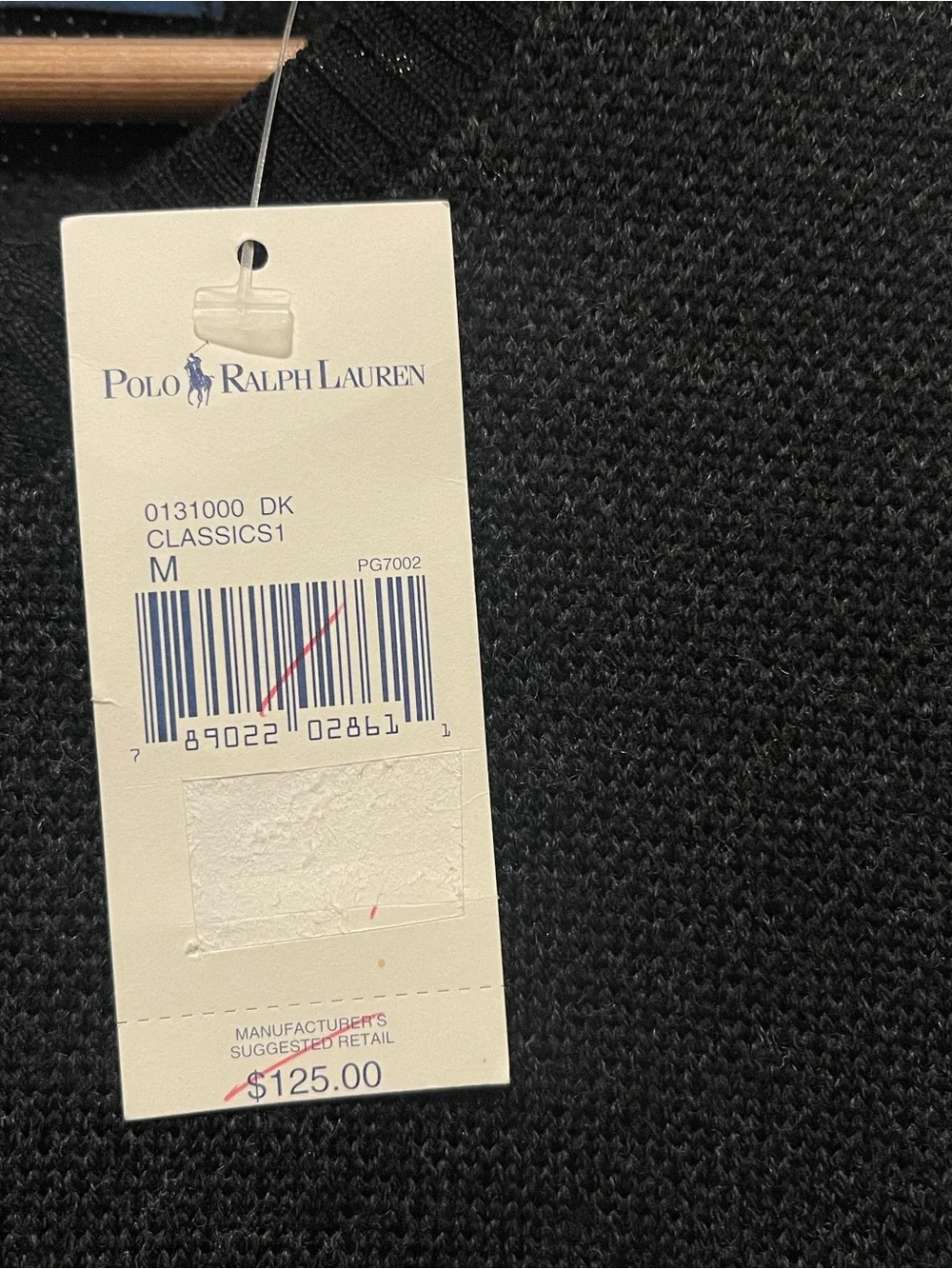 Polo Ralph Lauren 100% Merino Wool Sleeveless V-Neck Vest Medium NWT Charcoal